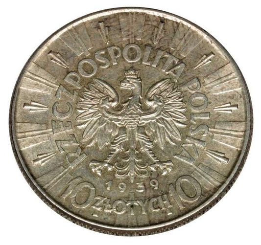 10 złotych 1939 II RP Józef Piłsudski Warszawa