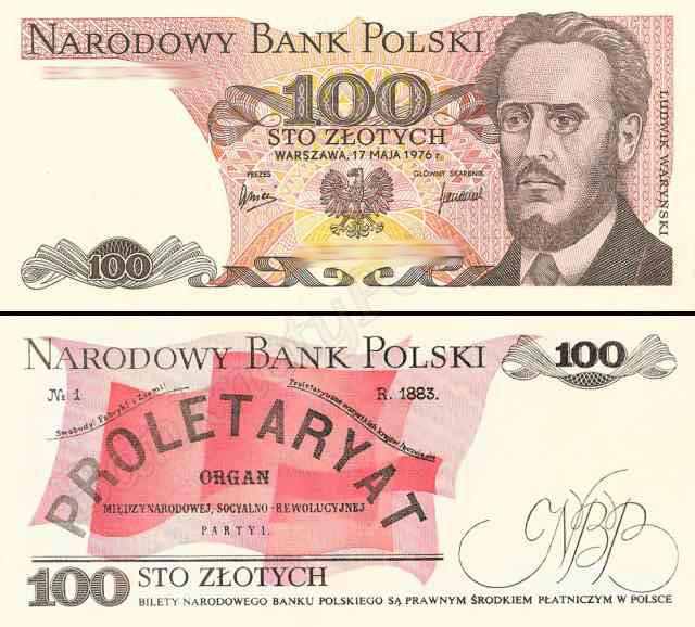 Banknot 100 zł 1976 rok