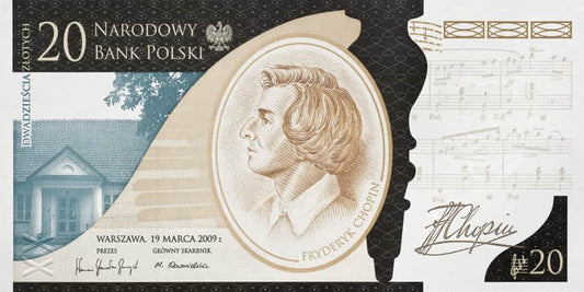 20 zł Fryderyk Chopin - banknot kolekcjonerski