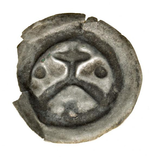 Brakteat Zakon Krzyżacki krzyż na łuku