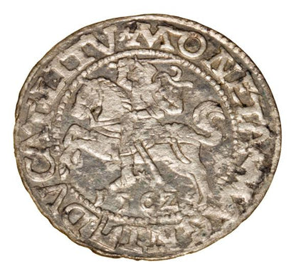 Półgrosz 1562 Zygmunt II August Litwa Wilno
