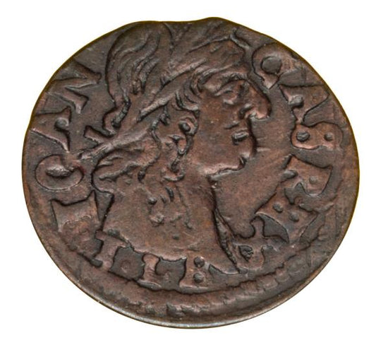 Szeląg 1666 Jan Kazimierz Litwa Wilno