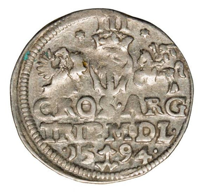 Trojak 1594 Zygmunt III Waza Polska Wilno
