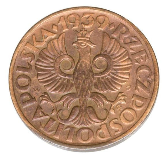 2 grosze 1939 II RP Warszawa